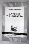 Antonio y Cleopatra / William Shakespeare