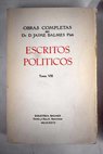 Escritos polticos tomo VIII / Jaime Balmes