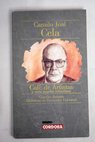 Caf de artistas y otros papeles volanderos / Camilo Jos Cela