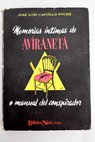 Memorias intímas de Aviraneta o Manual del conspirador Réplica a Baroja / José Luis Castillo Puche