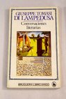 Conversaciones literarias invitacin a las letras francesas del siglo XVI / Giuseppe Tomasi di Lampedusa