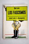 Qu son los fascismos / Jos Luis Lpez Aranguren