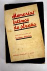 Memorias ntimas de Azaa / Manuel Azaa