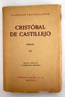 Obras tomo IV / Cristbal de Castillejo