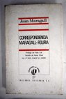 Correspondencia Maragall Roura / Joan Maragall