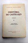 Obras tomo III / Cristóbal de Castillejo
