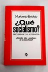 Qu socialismo discurso de una alternativa / Norberto Bobbio
