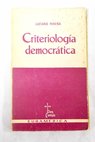 Criteriología democrática / Luciano Pereña