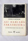 As hablaba Zarathustra / Friedrich Nietzsche