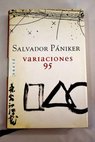 Variaciones 95 / Salvador Pániker