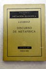 Discurso de metafsica / Gottfried Wilhelm Leibniz