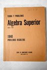 Teoría y problemas Álgebra superior 1940 problemas resueltos / Murray R Spiegel