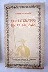 Los literatos en cuaresma La librera Fbulas / Toms de Iriarte