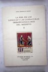 La piel en las Lenguas y las literaturas iberopeninsulares del medievo tomo II / David Gonzalo Maeso