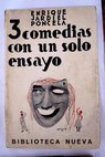 Tres comedias con un solo ensayo / Enrique Jardiel Poncela