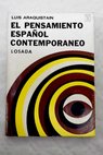 El pensamiento español contemporáneo / Luis Araquistáin