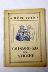 Calendario Gua del Agricultor 1929