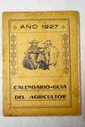Calendario Gua del Agricultor 1927