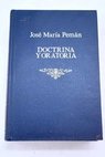Doctrina y Oratoria / Jos Mara Pemn