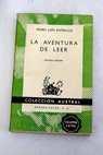 La aventura de leer / Pedro Laín Entralgo