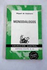 Monodilogos / Miguel de Unamuno
