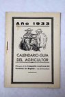 Calendario Guía del Agricultor 1933