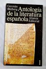 Antologa de la Literatura Espaola tomo I
