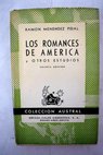 Los romances de América y otros estudios / Ramón Menéndez Pidal