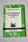 Suplemento literario / Alonso Zamora Vicente