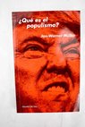 Qu es el populismo / Jan Werner Mller
