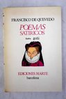 Pomas satricos Francisco de Quevedo / Francisco de Quevedo y Villegas