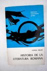 Historia de la literatura romana / Ludwig Bieler