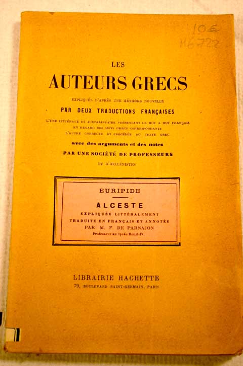 Alceste / Euripide