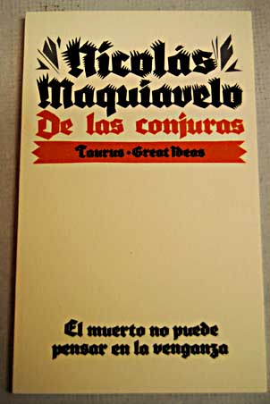 De las conjuras / Nicolas Maquiavelo
