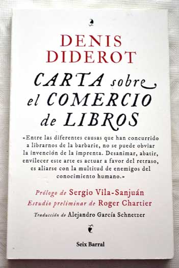 Carta sobre el comercio de libros / Denis Diderot
