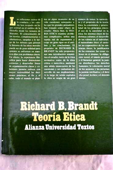 Teora tica / Richard B Brandt