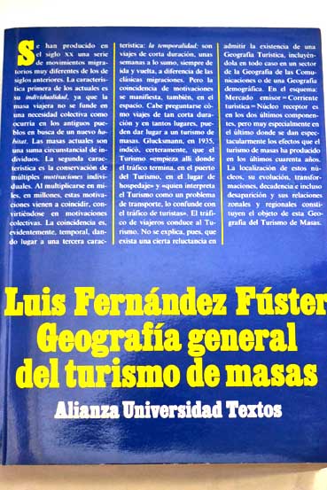 Geografa general del turismo de masas / Luis Fernndez Fster