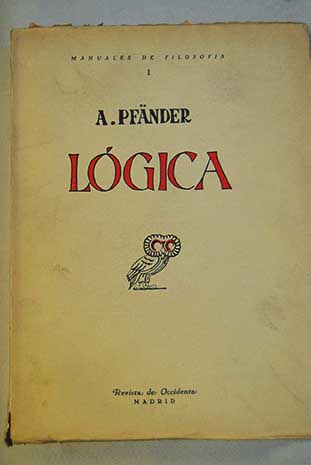 Lógica / Alexander Pfänder