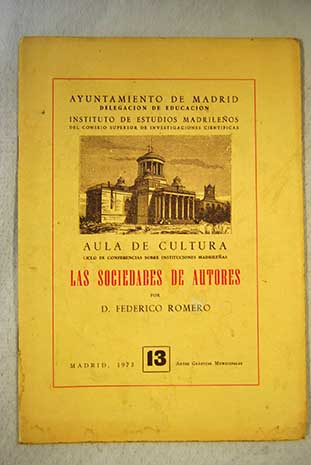 Las sociedades de autores / Federico Romero