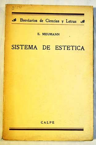 Sistema de esttica / Ernst Meumann