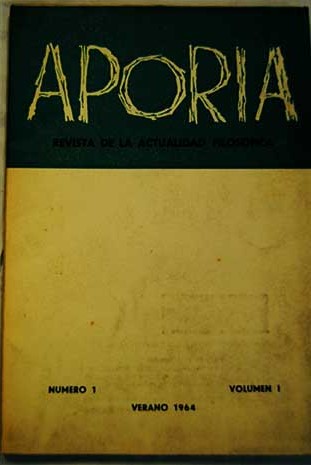 Aporia Revista de la Actualidad Filosofica Nº1 V1 / v