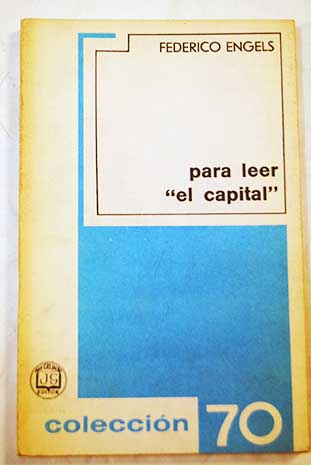 Para leer el capital / Friedrich Engels